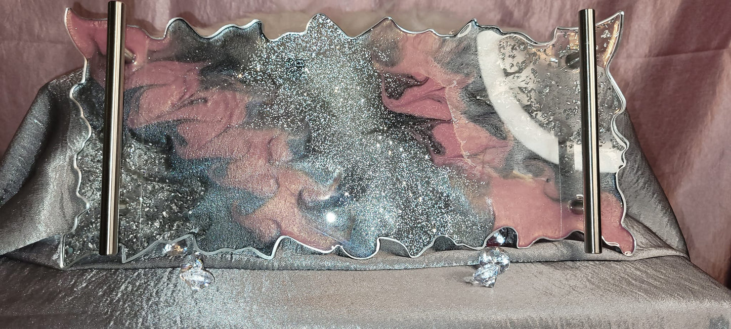 Rose and Grey Vanity Tray