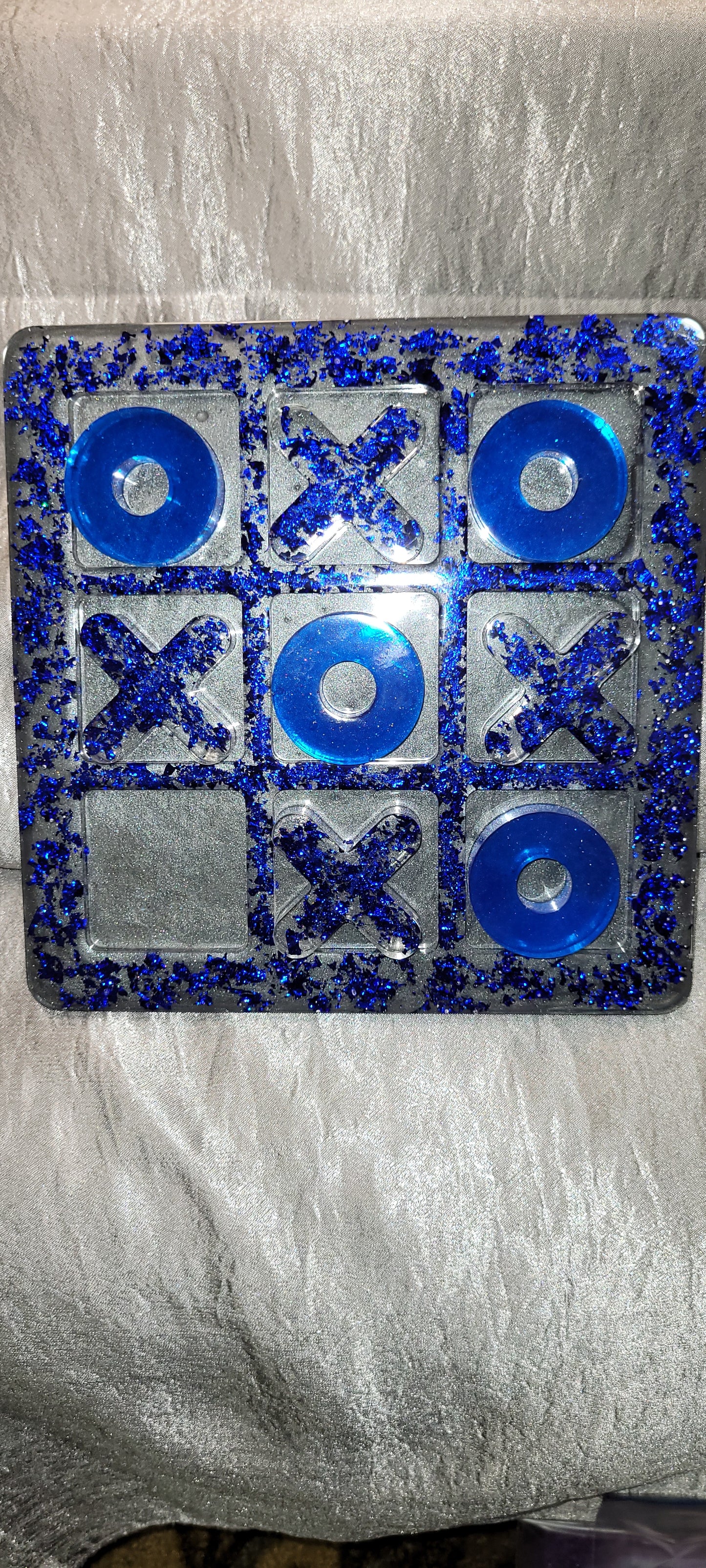 Blue and Grey Tic Tac Toe